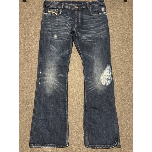Diesel zathan jeans mens bootcut button fly  whiskers fit 38X34 western cowboy - Picture 1 of 11